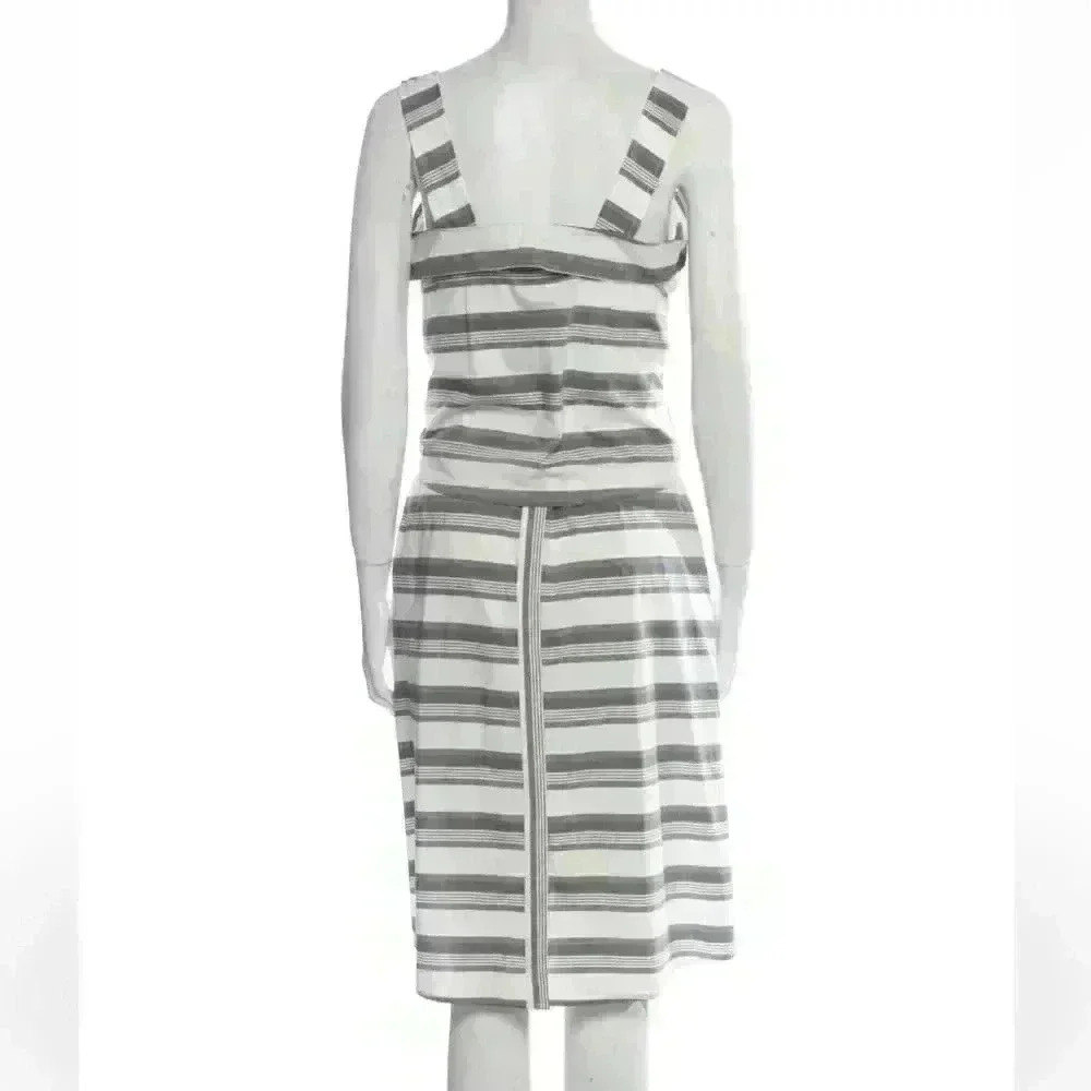 NWT Derek Lam 10 Crosby Striped Midi Length Dress Sz 8 - Picture 3 of 3